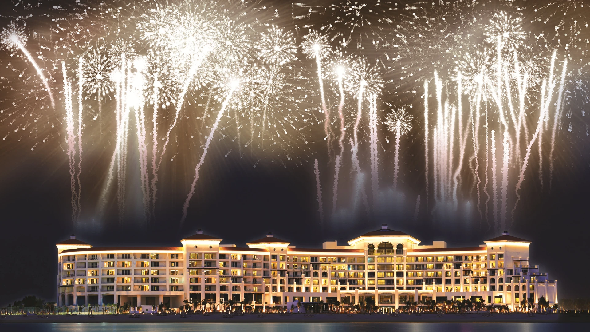 Exterior Night with Fireworks hi res
